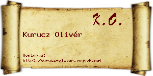 Kurucz Olivér névjegykártya