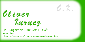 oliver kurucz business card